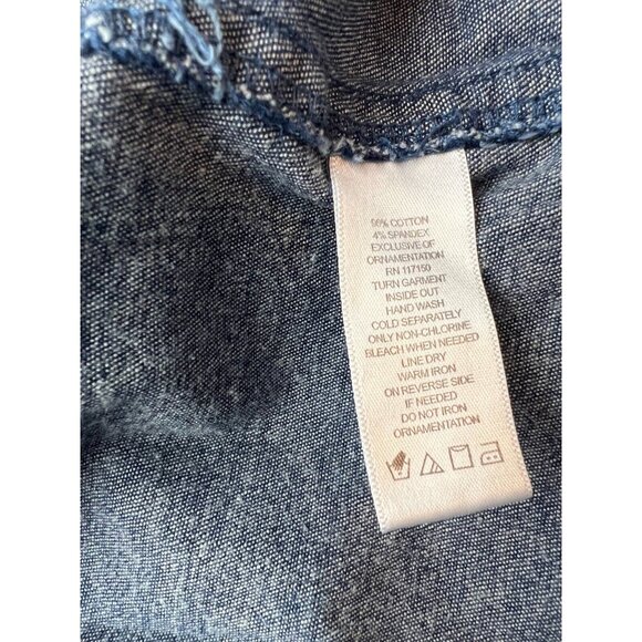 Quacker Factory Denim Trucker Jacket Plus size 1X Jean coat NWT Full Zip Studded - Picture 7 of 11